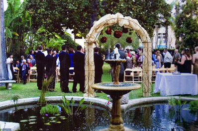 pond wedding