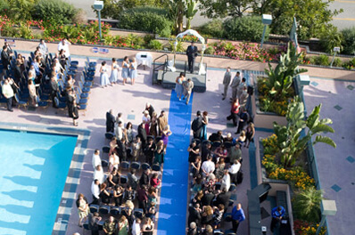 Aerial Poolside